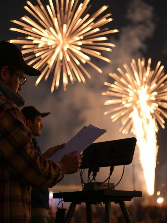 Person incharge ensure the fireworks program